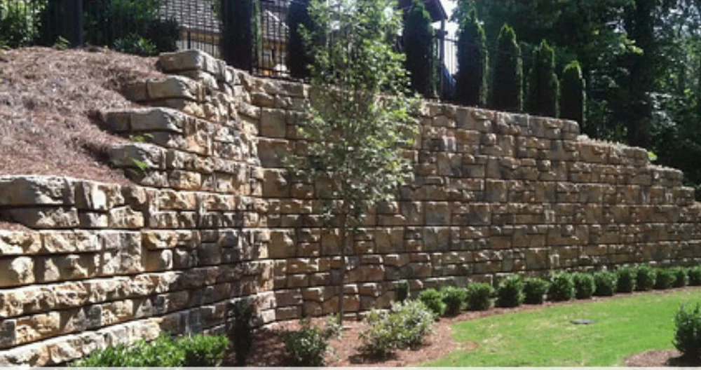 Retaining wall built in the Atlanta metro area