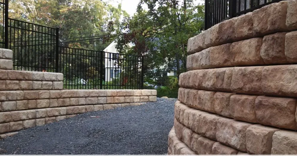 Retaining wall built in the Atlanta metro area